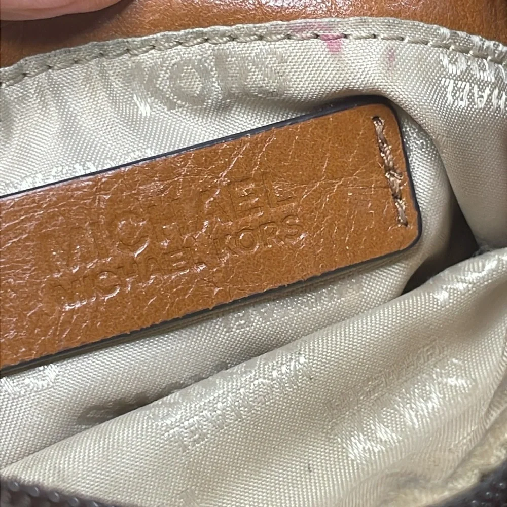 Michael Kors Brown and Gold Crossbody Bag with Signature Style